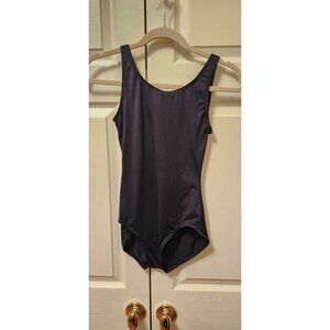 Women Dance Department Solid Black Tank Leotard Size M